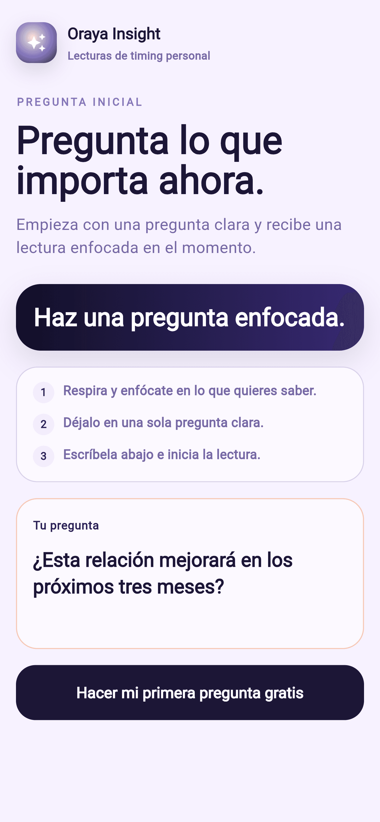 Una respuesta clara y un hilo que puedes retomar.