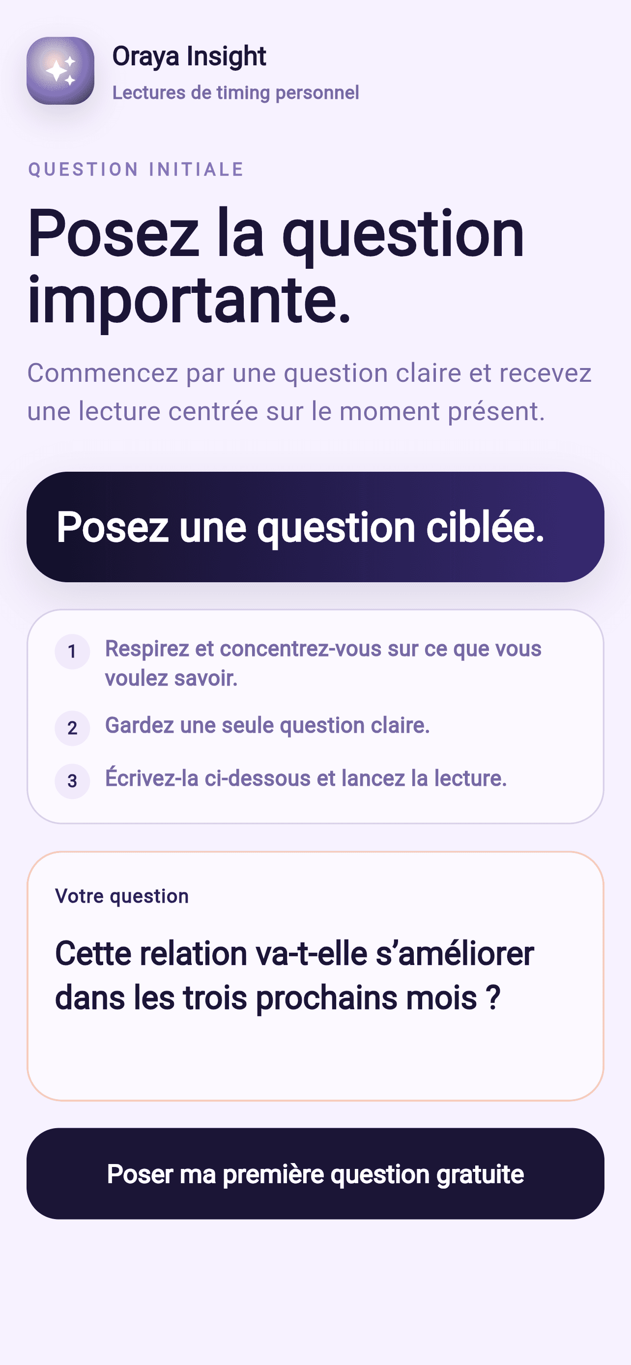 Une réponse claire et un fil à reprendre plus tard.